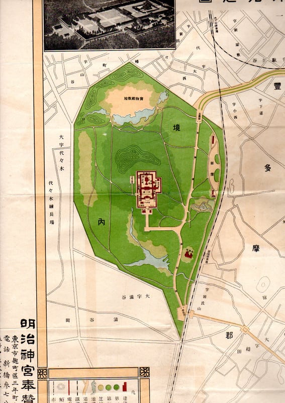 H-191 明治神宮境内及外苑之圖 大正5年 - 新日本古地図学会 H-191 明治神宮境内及外苑之圖 大正5年 - 新日本古地図学会