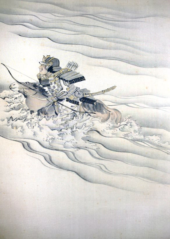 那須与一 伝松村呉春筆 - 夜噺骨董談義 那須与一 伝松村呉春筆 - 夜噺骨董談義