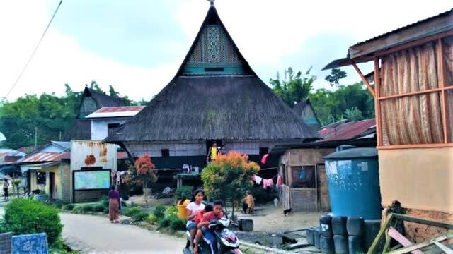 本物の インドネシア スマトラ島バタック族の布。タペストリー その他