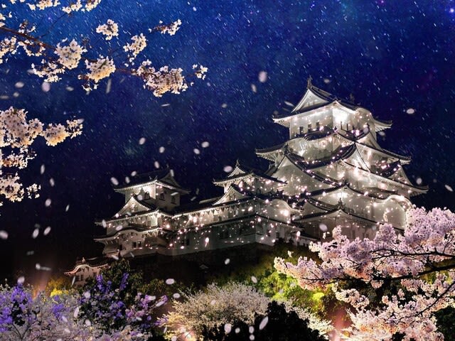 桜と城②」～写真と短歌で綴る世界文化紀行 - 「浅間山明鏡止水