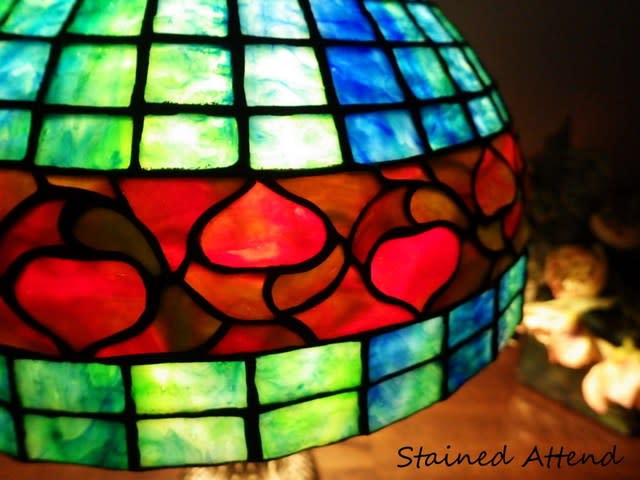 【名入れ無料】 どんぐりのティファニーランプ Glass Stained - (10/07) フロアスタンド