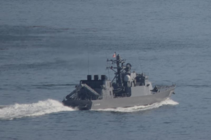 海上自衛隊ミサイル艇しらたか PG-829しらたか 海峡航行 - 船と 海上自衛隊ミサイル艇しらたか PG-829しらたか 海峡航行 - 船と