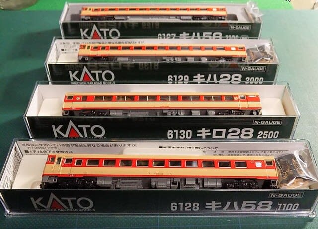 KATOの単品キハ58系パノラミックウインドウ車が入線しま KATOの単品キハ58系パノラミックウインドウ車が入線しま