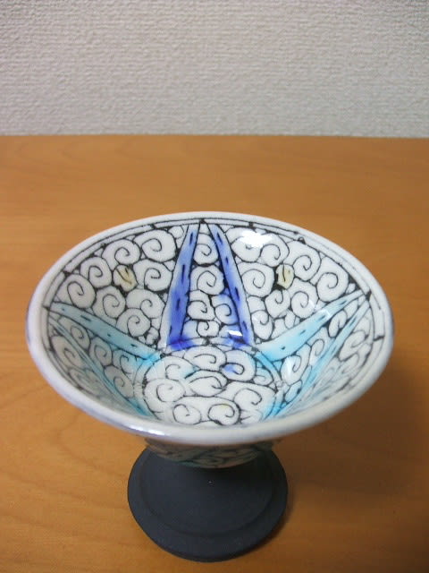 晩酌は高島大樹さんのドミンゴぐい呑み高杯で - タンタンさんの