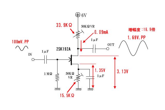 高周波用FETで低周波増幅実験 - 短波受信機工作に挑戦 高周波用FETで低周波増幅実験 - 短波受信機工作に挑戦