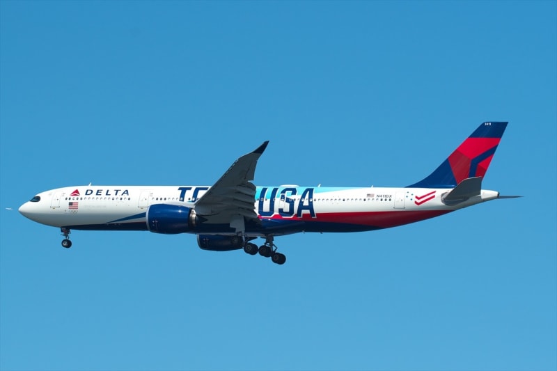 品質は非常に良い USA TEAM うらやましく A350-900 DELTA デルタ航空 NG オリンピック 航空機・ヘリコプター