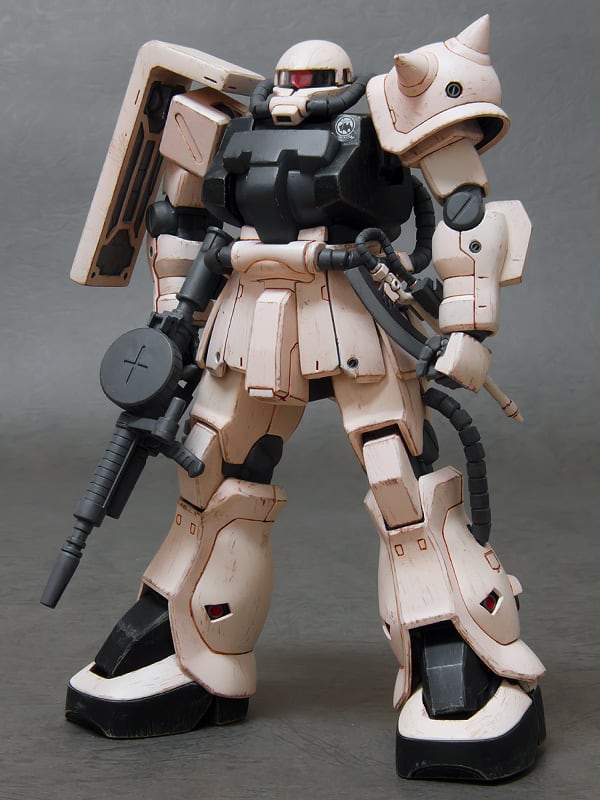 1/100 MG ザクF2(連邦軍)改造＆塗装＆撮影 - 毛糸屋模型館