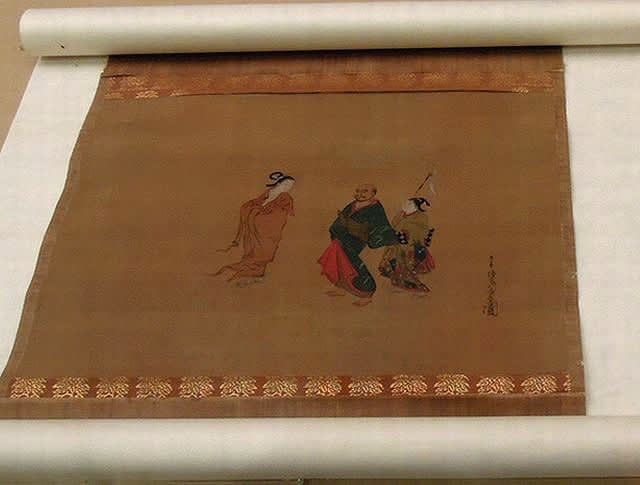 在銘だるま図　古画 達磨図自画賛「東土分覆西天弁珠」｜商品一覧｜新古美術わたなべ