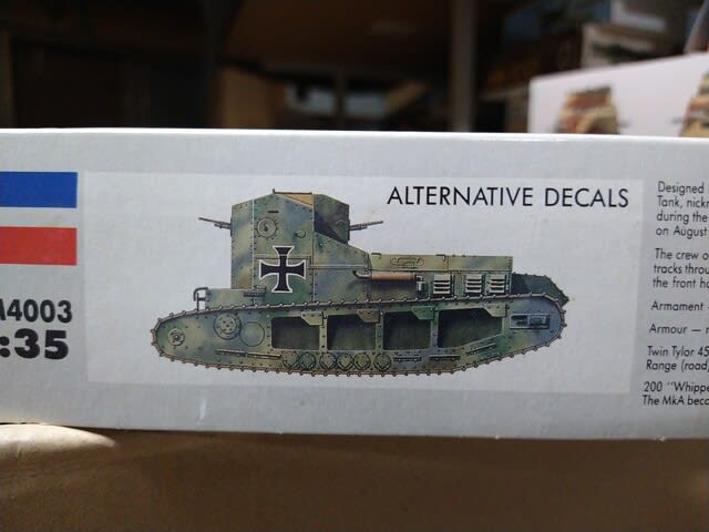 エマー1/35 イギリスMk A ホイペット 製作記 ＃1 - ワイのもじ