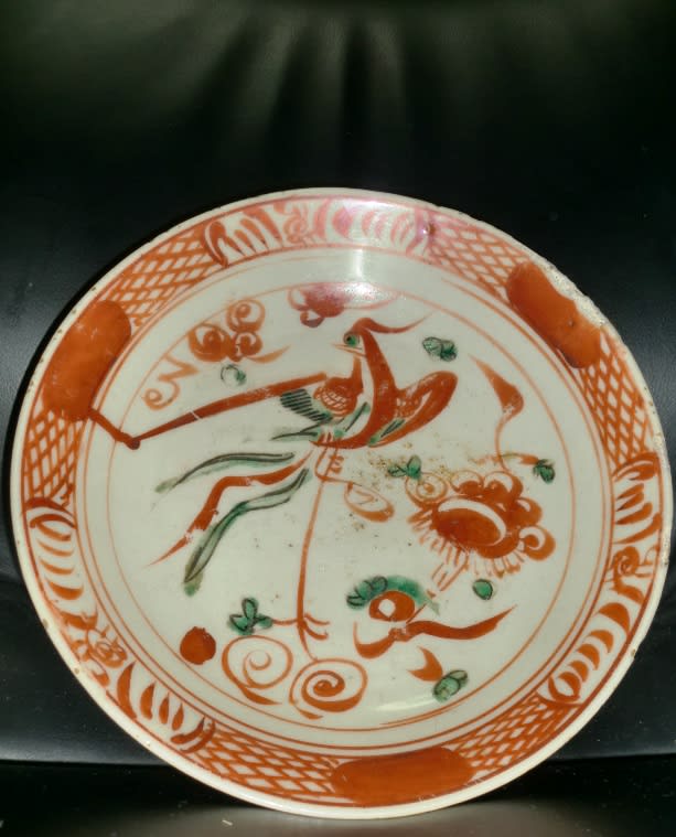 呉須赤絵 花鳥文皿 その2 - 夜噺骨董談義 呉須赤絵 花鳥文皿 その2 - 夜噺骨董談義