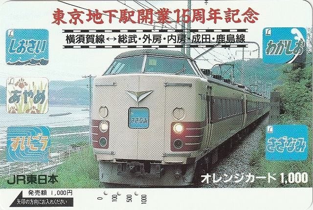 1980年代の国鉄・JRの記念オレンジカード - あるきメデス
