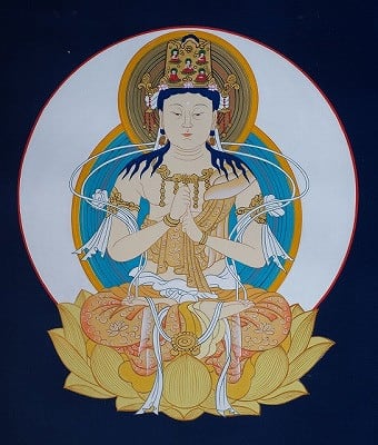 B 雨宝童子像 江戸時代後期 掛軸 仏像 神像 肉筆 仏画 天照大神 五輪塔