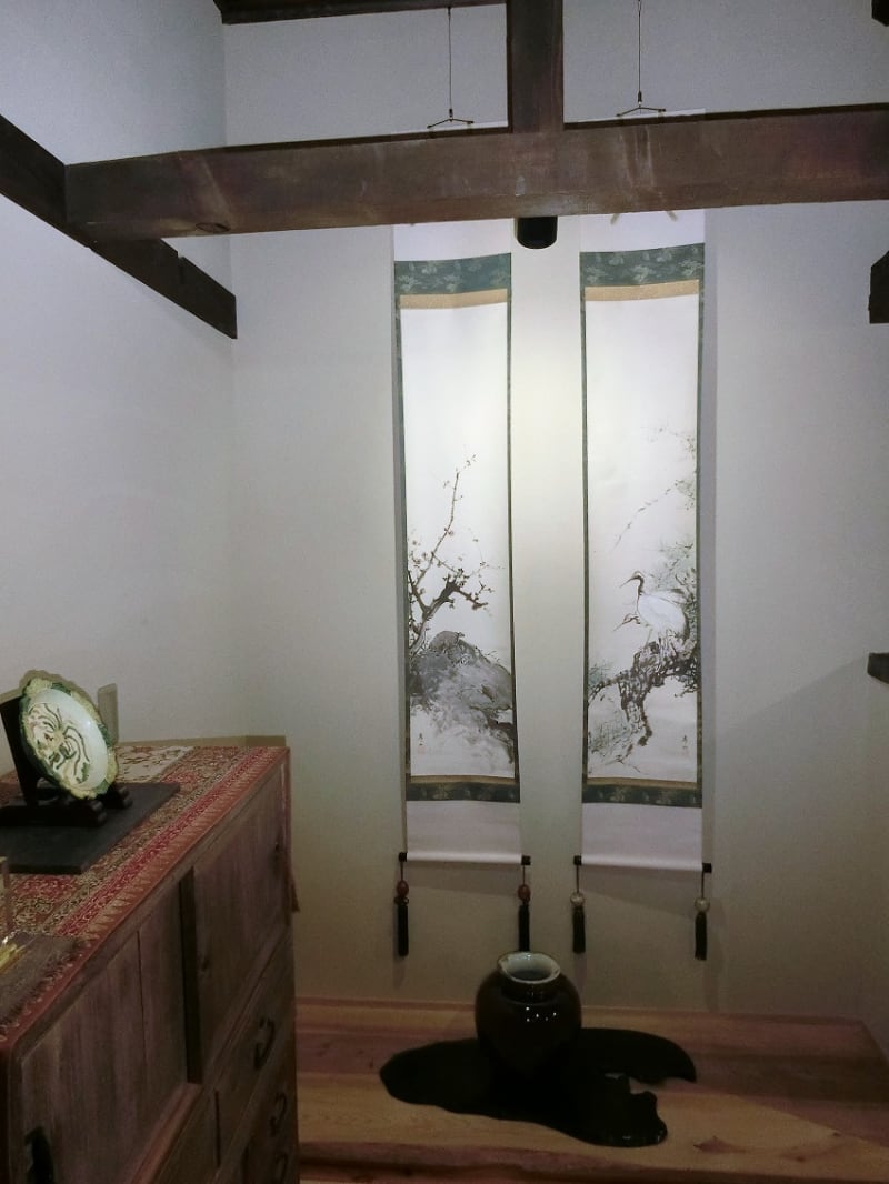 幻の画家 松上鶴・梅下亀双幅 岩井昇山筆 - 夜噺骨董談義