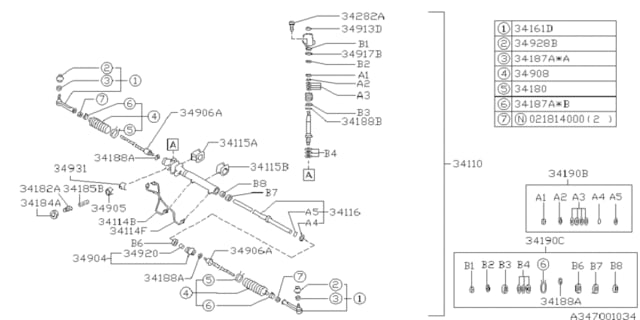 スバルインプレッサ GC8 クイックステアリング　ラックピニオン　ギヤボックス