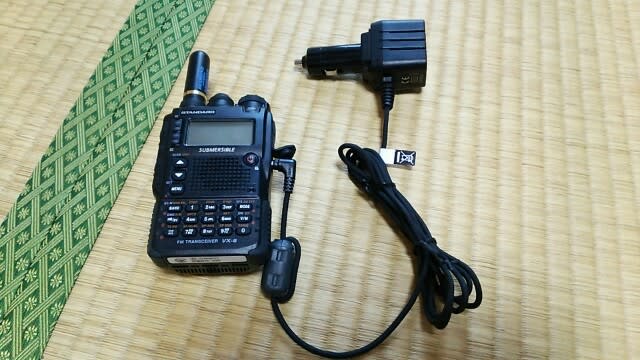 アマチュア無線機VX-8にブルートゥースチップBU-2をつけて運用
