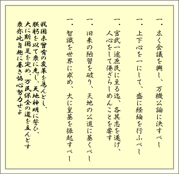 今日は何の日4月6日 「五箇条の御誓文」発布 - 竹内しげやす 今日は何の日4月6日 「五箇条の御誓文」発布 - 竹内しげやす