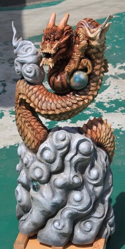 特殊オーダー彫刻 龍神様 - CHAINSAW ART JAPAN・ケイジの仕事記録