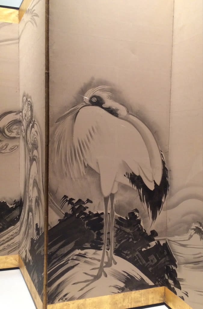 曽我蕭白《群鶴図屏風》、 － 【その2】「ミネアポリス美術館