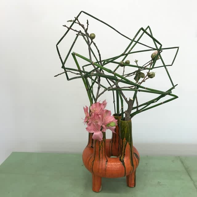 草月流 いけばな 花器　アンモナイト 草月流 いけばな 花器アンモナイト