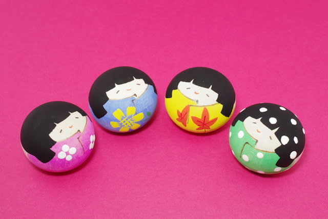 近代こけし 丸山峰月作 四季 - 森のなかまと楽しい10Holes