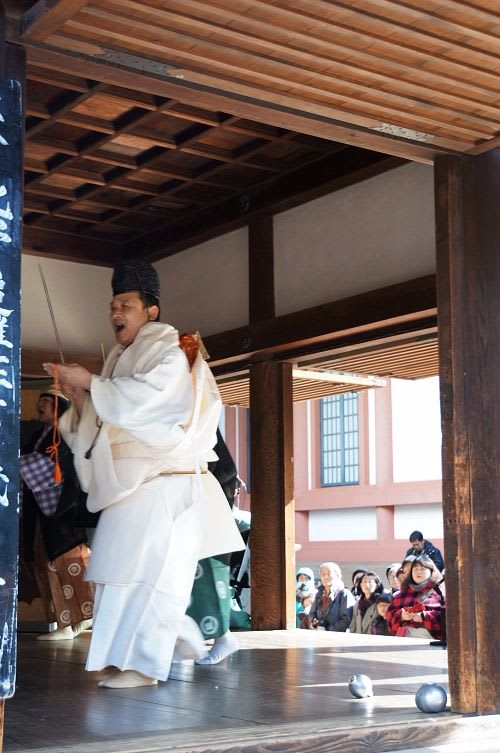 ２月３日 北野天満宮 節分祭 北野追儺狂言 ジョーとハイジ