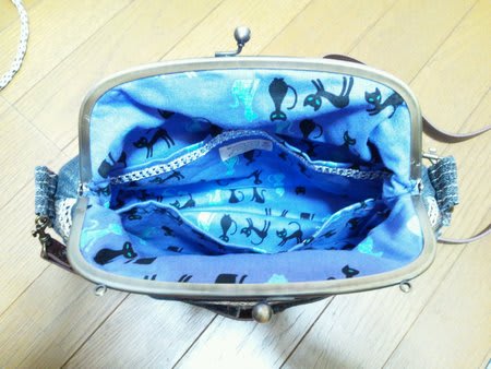 ジーンズリメイクがま口バッグ試作品完成！ - yukidarumaの
