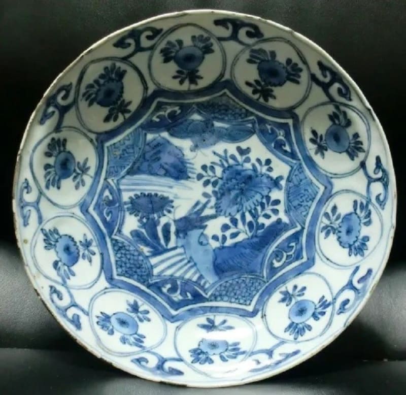漳州窯 明末呉州染付 鳳凰文大皿 - 夜噺骨董談義 漳州窯 明末呉州染付 鳳凰文大皿 - 夜噺骨董談義