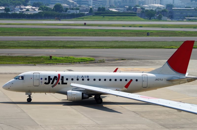JALグループのJ-AIRで就航しているエンブラエル（ ブラジル）のE170型 