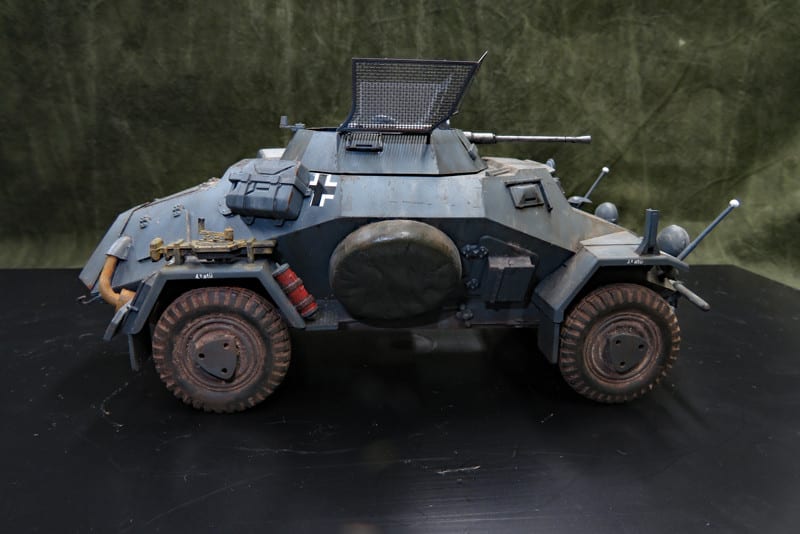 1/35 Sd.Kfz.222 #4 完成 - はじめの戦車模型づくり