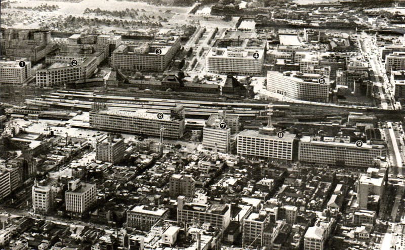 J-38 東京を上空から見た町並み 昭和33年 - 新日本古地図学会 J-38 東京を上空から見た町並み 昭和33年 - 新日本古地図学会