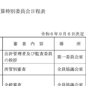 決算特別委員会設置