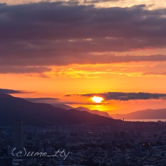 今日の札幌の夕焼け（13）控えめな焼け空