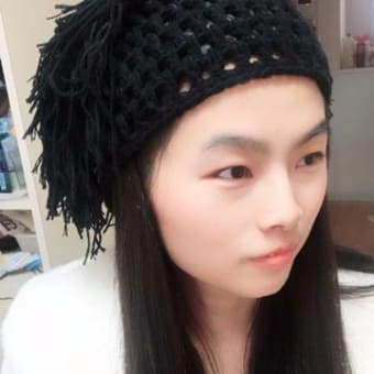 面白いニット帽、お友達から