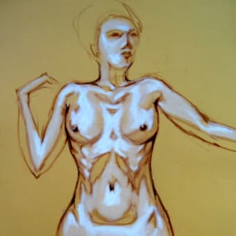 Art-Nude-Figure-Female-Woman-Drawing-Pastel-Oil color