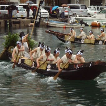 美保神社諸手舟神事　言代主（恵比寿さん）の死を暗示　2009年12月5日