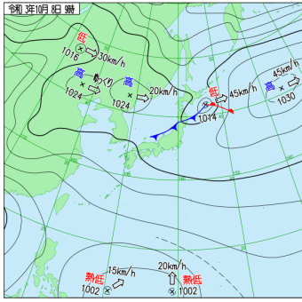 10月8日　北海道低気圧