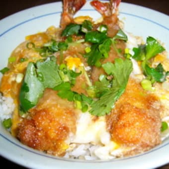 海老玉子とじ丼 カツ丼 レシピ 小さな癒しの海へ 海老玉子とじ丼 カツ丼 レシピ 小さな癒しの海へ