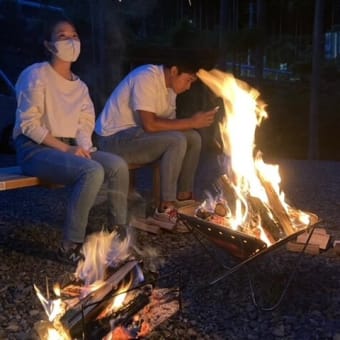 大学生との焚き火ミーティング