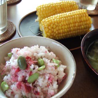 とうもろこしと朝ごはん