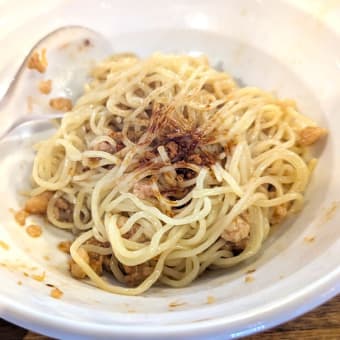 麺処まるわ＠作草部　『ぐるっと千葉』とのコラボ限定【香り醤油の塩つけそば】は、史上初のみたらし団子＆焼きおにぎり味？！