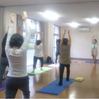 雨の中の平尾ヨガ