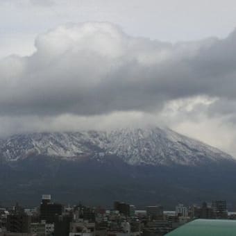 桜島初冠雪