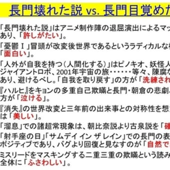 長門壊れた説 vs. 長門目覚めた説（戻った説）