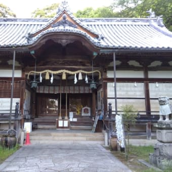 夕暮れ時の松帆神社