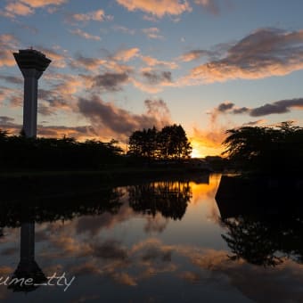 五稜郭公園夕陽