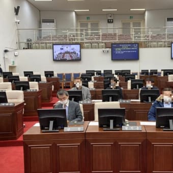 済州自治特別道議会議事堂のオンライン採決