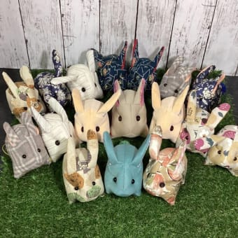 ぬいぐるみ　うさぎの型紙
