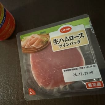 ノンアルコールスパークリングワインと生ハム　k-hashii-japan　2024年11月14日