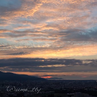 今日の札幌の夕焼け（13）控えめな焼け空