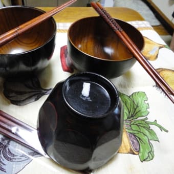山中塗と筍